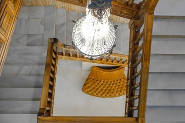 Treppenaufgang Hotel Don Curro Malaga. Ansicht von oben nach unten 